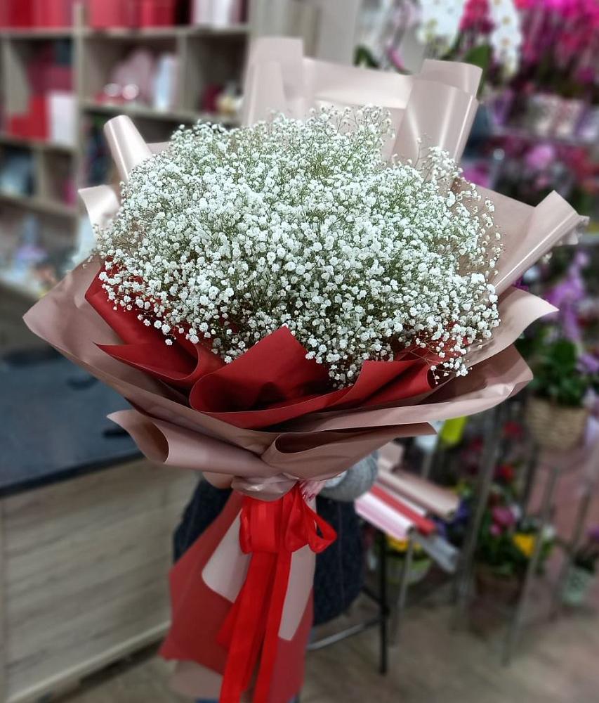 Букет Белые хлопья в Новом-Уренгое Букет цветов из: Гипсофила в Новом-Уренгое