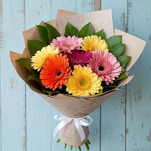 Букет яркий день в Новом-Уренгое Букет цветов из:  Герберы в Новом-Уренгое
