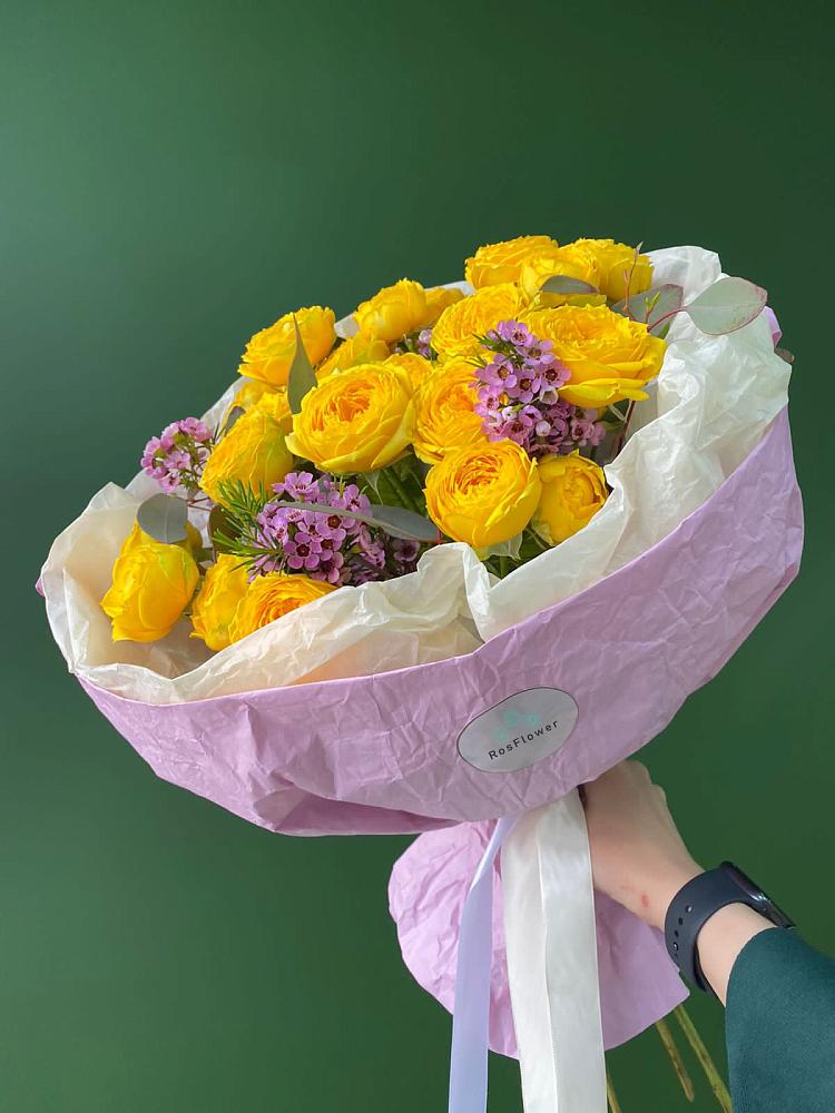 Кустовые желтые розы в Новом-Уренгое Букет Кустовые желтые розы в Новом-Уренгое