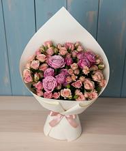 Букет Нежная розовость в Новом-Уренгое Букет цветов из:  Розы в Новом-Уренгое